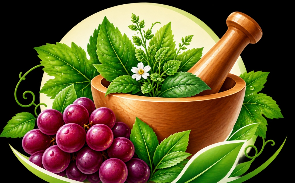 Ayurvedic Mortar and Herbs